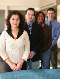 Team of diverse people