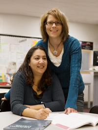manager training her team member